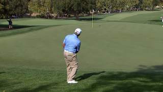 Scott Parel chips it close at Invesco QQQ