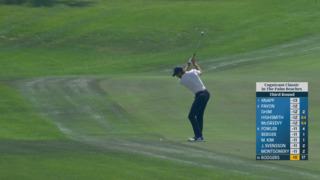 Patrick Rodgers navigates hole No. 18 for birdie at Cognizant Classic