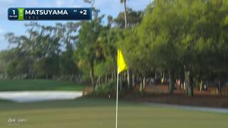 Hideki Matsuyama hits 123-yard approach to 14 feet, sets up birdie