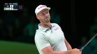 Wyndham Clark's tight tee shot leads to hammer throw at TGL
