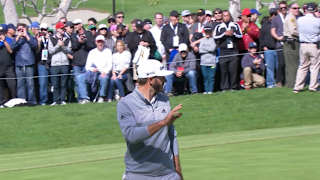 Dustin Johnson makes third birdie of the round at the Genesis Open