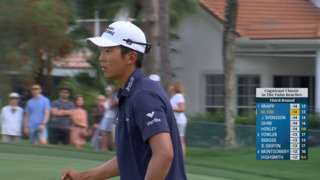 Michael Kim holes 33-footer for birdie at Cognizant Classic