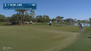 Min Woo Lee navigates hole No. 3 for birdie at Cognizant Classic