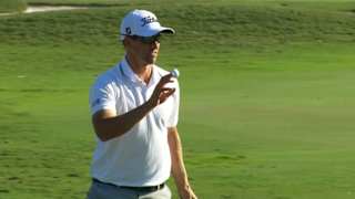 Adam Scott makes his third birdie in a row at Cadillac Championship
