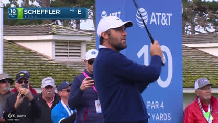 Scottie Scheffler | Round 2 | 10th hole | Shot 1 | 2026 AT&T Pebble Beach