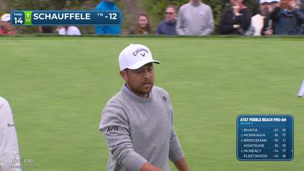 Xander Schauffele | Round 3 | 14th hole | Shot 5 | 2026 AT&T Pebble Beach
