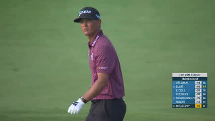 Max McGreevy | Round 3 | 18th hole | Shot 2 | 2025 The RSM Classic