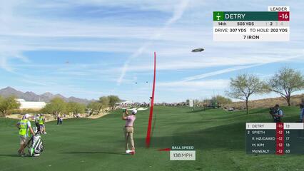 Thomas Detry | Round 3 | 14th hole | Shot 2 | 2025 WM Phoenix Open