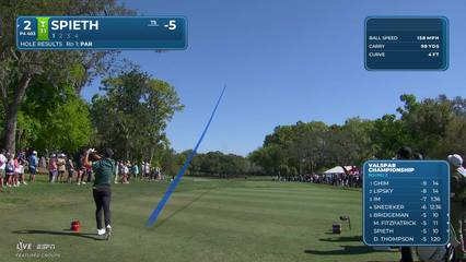 Jordan Spieth | Round 2 | 2nd hole | Shot 1 | 2026 Valspar