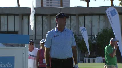 Stewart Cink | Round 2 | 10th hole | Shot 1 | 2025 Charles Schwab
