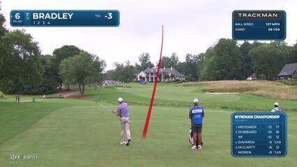 Keegan Bradley | Round 2 | 6th hole | Shot 2 | 2025 Wyndham