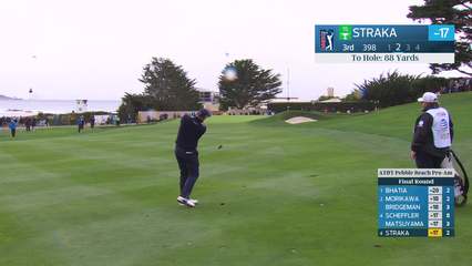 Sepp Straka | Round 4 | 3rd hole | Shot 2 | 2026 AT&T Pebble Beach
