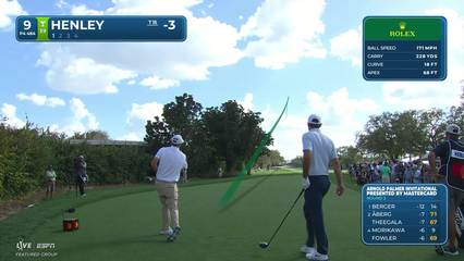 Russell Henley | Round 2 | 9th hole | Shot 1 | 2026 Arnold Palmer