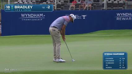 Keegan Bradley | Round 2 | 18th hole | Shot 4 | 2025 Wyndham