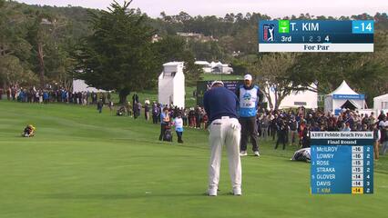 Tom Kim | Round 4 | 3rd hole | Shot 4 | 2025 AT&T Pebble Beach