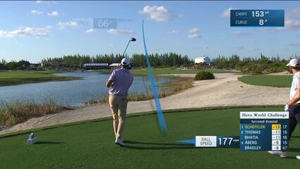 Scottie Scheffler | Round 2 | 18th hole | Shot 1 | 2024 Hero World Challenge