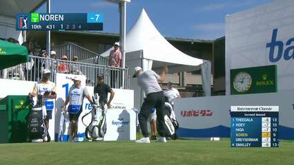 Alex Noren | Round 2 | 10th hole | Shot 1 | 2025 Baycurrent
