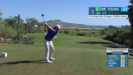 Carson Young | Round 4 | 13th hole | Shot 1 | 2025 World Wide Technology