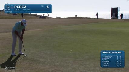 Victor Perez | Round 3 | 15th hole | Shot 5 | 2025 Genesis Scottish Open