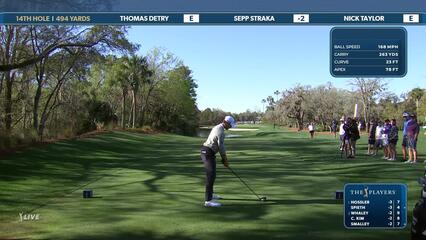 Thomas Detry | Round 1 | 14th hole | Shot 1 | 2025 THE PLAYERS