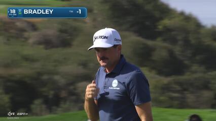 Keegan Bradley | Round 1 | 18th hole | Shot 4 | 2025 Farmers