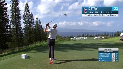 Thomas Detry | Round 4 | 18th hole | Shot 1 | 2025 The Sentry