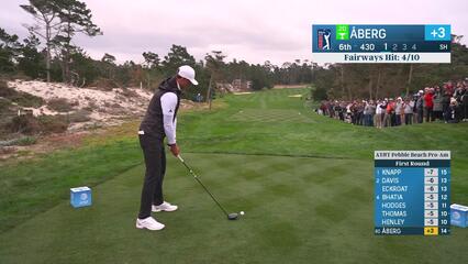 Ludvig Åberg | Round 1 | 6th hole | Shot 1 | 2025 AT&T Pebble Beach