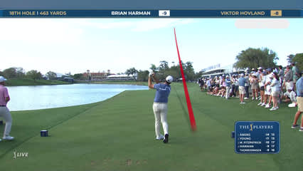 Viktor Hovland | Round 3 | 18th hole | Shot 1 | 2026 THE PLAYERS