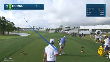 Sam Burns | Round 1 | 17th hole | Shot 1 | -1 Houston Open