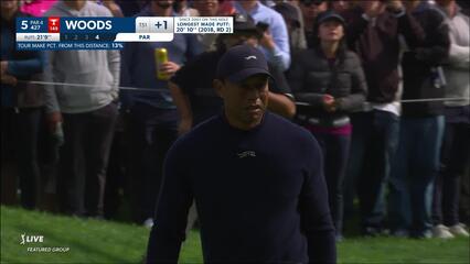 Tiger Woods | 2024 Genesis | Round 2 | 5th hole | Shot 5