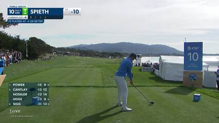 Jordan Spieth | 2022 AT&T Pebble Beach | Round 3 | 10th hole | Shot 1