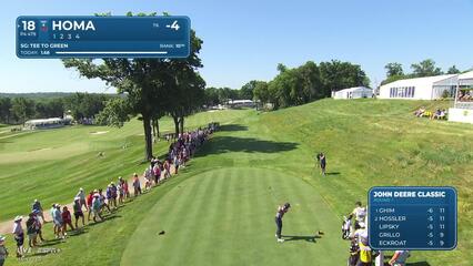 Max Homa | Round 1 | 18th hole | Shot 1 | 2025 John Deere