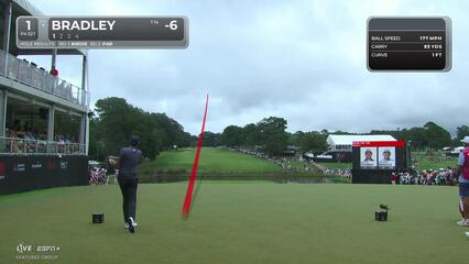 Keegan Bradley | Round 3 | 1st hole | Shot 1 | 2025 TOUR Championship