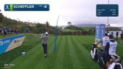 Scottie Scheffler | Round 3 | 5th hole | Shot 1 | 2026 AT&T Pebble Beach