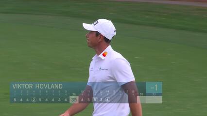 Viktor Hovland | Round 1 | 14th hole | Shot 4 | 2025 Valspar