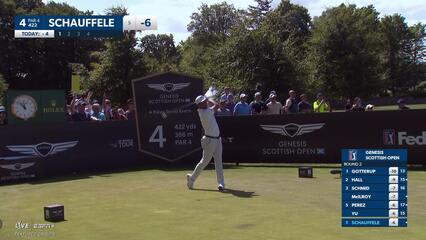 Xander Schauffele | Round 2 | 4th hole | Shot 1 | 2025 Genesis Scottish Open