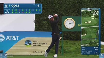 Eric Cole | Round 3 | 16th hole | Shot 1 | 2025 AT&T Pebble Beach