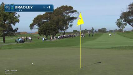 Keegan Bradley | Round 1 | 18th hole | Shot 2 | 2025 Farmers