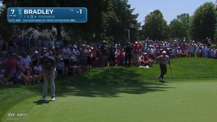 Keegan Bradley | Round 1 | 7th hole | Shot 3 | 2025 Travelers