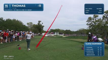Justin Thomas | Round 4 | 15th hole | Shot 1 | 2025 Valspar
