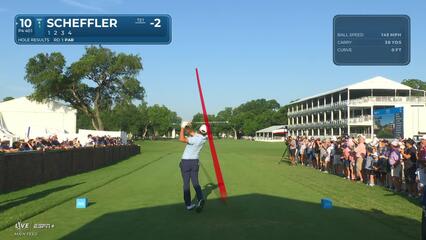 Scottie Scheffler | Round 2 | 10th hole | Shot 1 | 2025 Charles Schwab