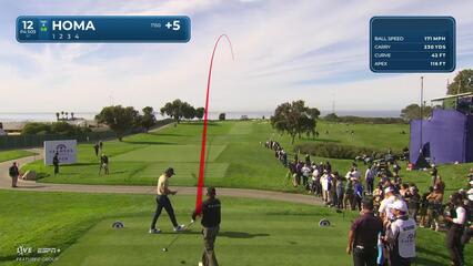 Max Homa | Round 1 | 12th hole | Shot 1 | 2025 Farmers