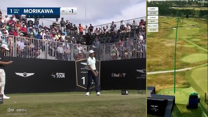 Collin Morikawa | Round 1 | 1st hole | Shot 1 | 2025 Genesis Scottish Open