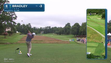 Keegan Bradley | Round 2 | 8th hole | Shot 1 | 2025 Wyndham