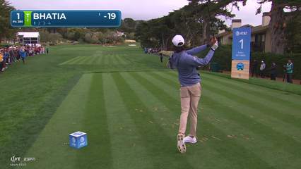 Akshay Bhatia | Round 4 | 1st hole | Shot 1 | 2026 AT&T Pebble Beach