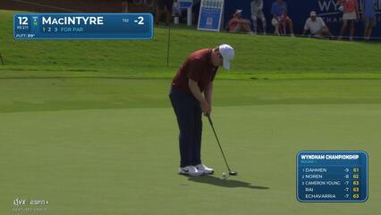 Robert MacIntyre | Round 1 | 12th hole | Shot 3 | 2025 Wyndham