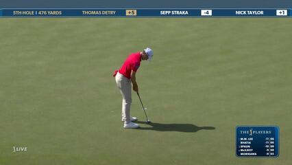 Thomas Detry | Round 2 | 5th hole | Shot 4 | 2025 THE PLAYERS