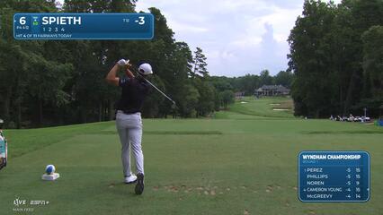 Jordan Spieth | Round 1 | 6th hole | Shot 1 | 2025 Wyndham
