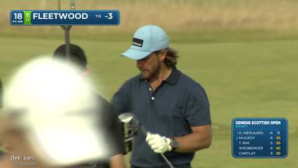 Tommy Fleetwood | Round 1 | 18th hole | Shot 2 | 2026 Genesis Scottish Open