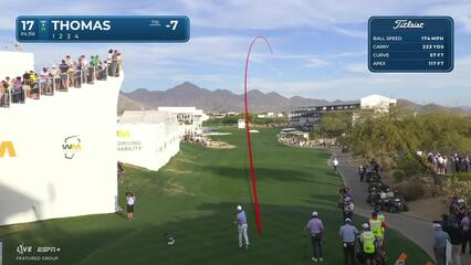 Justin Thomas | Round 2 | 17th hole | Shot 1 | 2025 WM Phoenix Open
